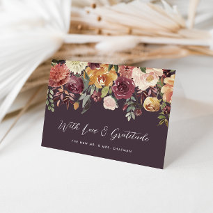 Rustic Bloom Personlig Bröllop Tack Kort