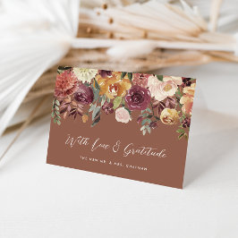 Rustic Bloom Personlig Bröllop Tack Kort