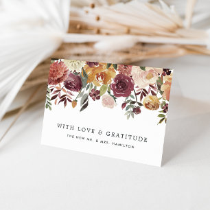 Rustic Bloom Personlig Tack Kort