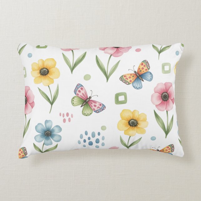 Rustic Bloom Symphony Prydnadskudde (Framsidan)