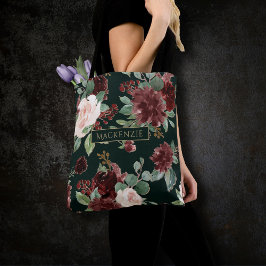 Rustic Bloom | Terracotta och Marsala Red Anpassni Tygkasse