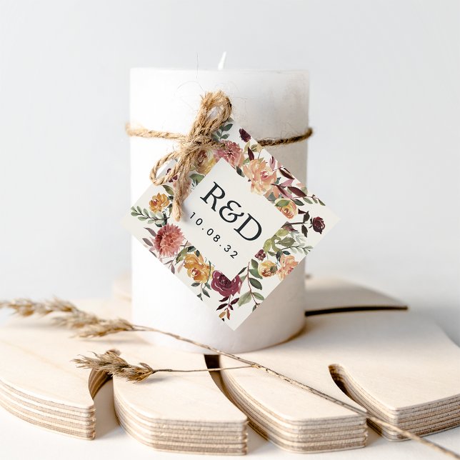 Rustic Bloom | Vattenfärg Ram Bröllop Gåvor Etiketter (Skapare uppladdad)