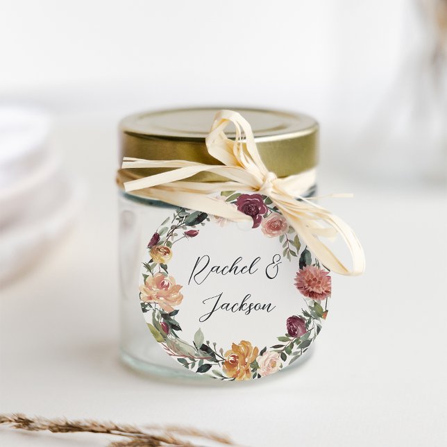 Rustic Bloom | Vattenfärgning Bröllop Gåvor Etiketter (Skapare uppladdad)
