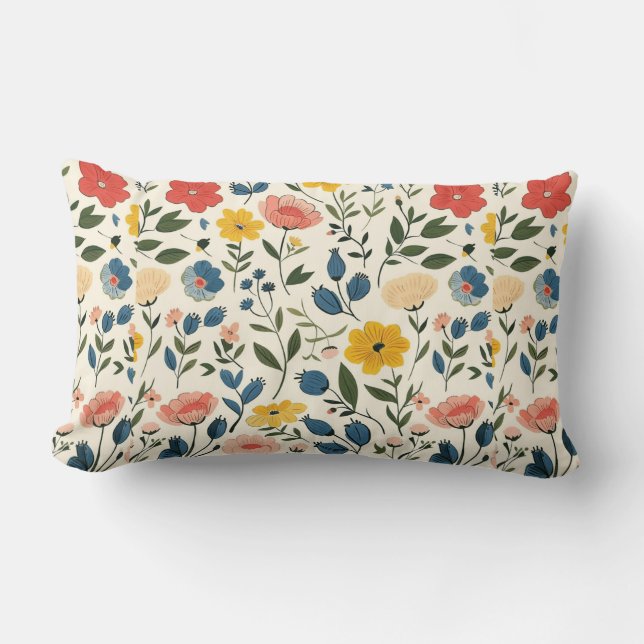 Rustic Bloom Warmth Lumbarkudde (Framsida)