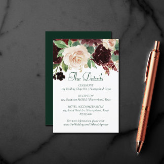 Rustic Blooms | Information om Terracotta Marsala  Tilläggskort