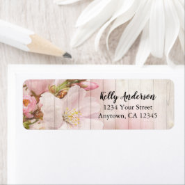 Rustic Blooms | Returadress för Blommar av Rosa Ch Etikett