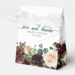Rustic Blooms Terracotta Marsala Kärlek och tack Presentaskar