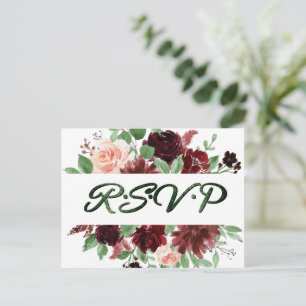Rustic Blooms Terracotta och Marsala OSA Entree Vykort
