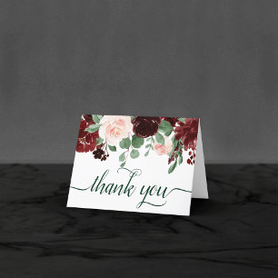 Rustic Blooms   Terracotta och Marsala Photo Tack Kort