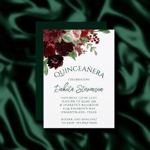 Rustic Blooms Terracotta och Marsala Red Bouquet Inbjudningar