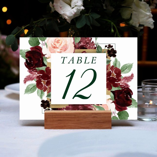 Rustic Blooms | Terracotta och Marsala Red Wans Bordsnummer (Skapare uppladdad)