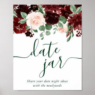 Rustic Blooms Terrakotta Marsala Date Night Kruk Poster