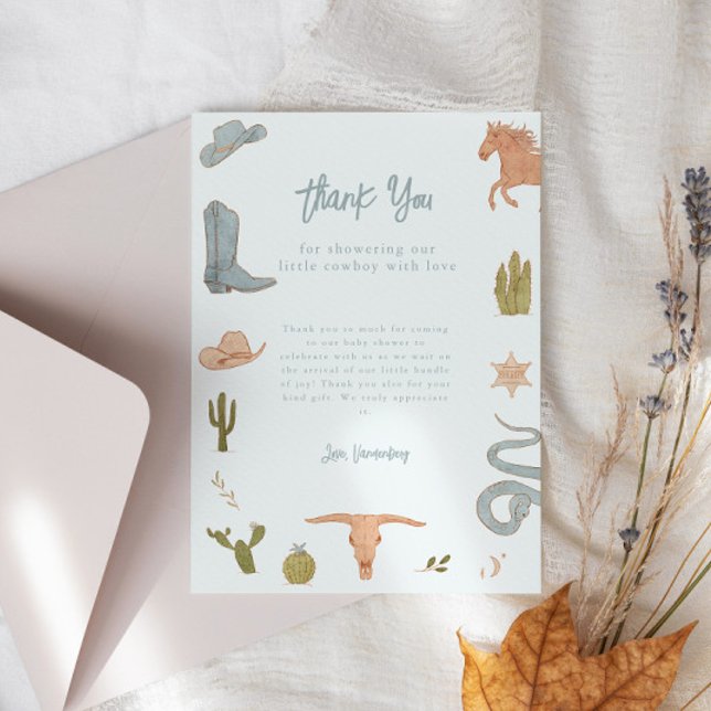 Rustic Blue Cowboy Baby Shower Tack Kort (Skapare uppladdad)