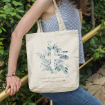 Rustic Blue Eucalyptus Fern Foliage Kor Baptism Tygkasse<br><div class="desc">Om du vill ha fler anpassningar eller andra matchande artiklar kan du kontakta mig på yellowfebstudio@gmail.com</div>