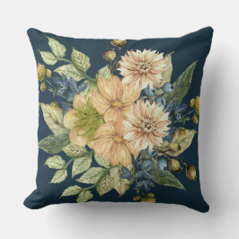 Rustic Blue Floral Farmhouse Kudde