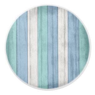 Rustic Blue Nautical Beach Wood Rand Knopp