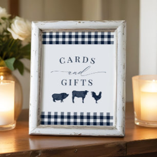 Rustic Blue Play "Cards and Gifts" Poster