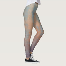 Rustic Blue Rust Abstrakt Art. 67 Leggings