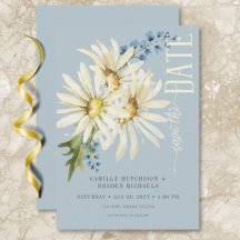 Rustic Blue & White Daisy Bröllop