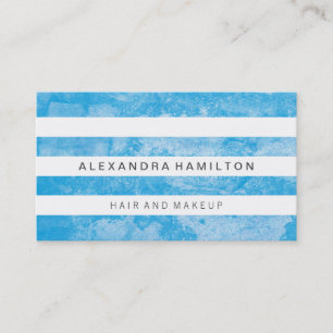 Rustic Blue White Rand Modern Visitkort