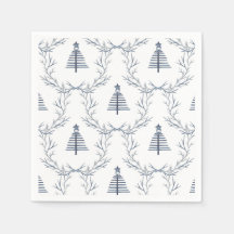 Rustic Blue Winter-skogen Nordic Scandi-jul