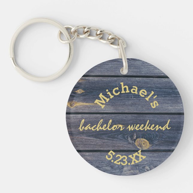 Rustic Blue Wood | Bachelor Helg Monogram (Framsidan)