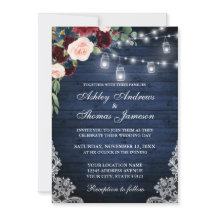 Rustic Blue Wood Burk Burgundy Blue Blommigt Bröll