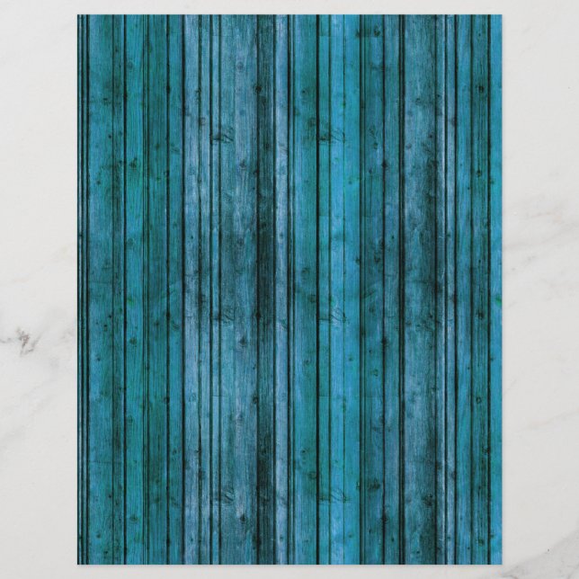 Rustic Blue Wood Craft Papper (Framsida)