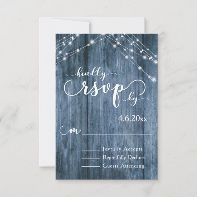 Rustic Blue Wood, White Light Strings OSA (Framsida)