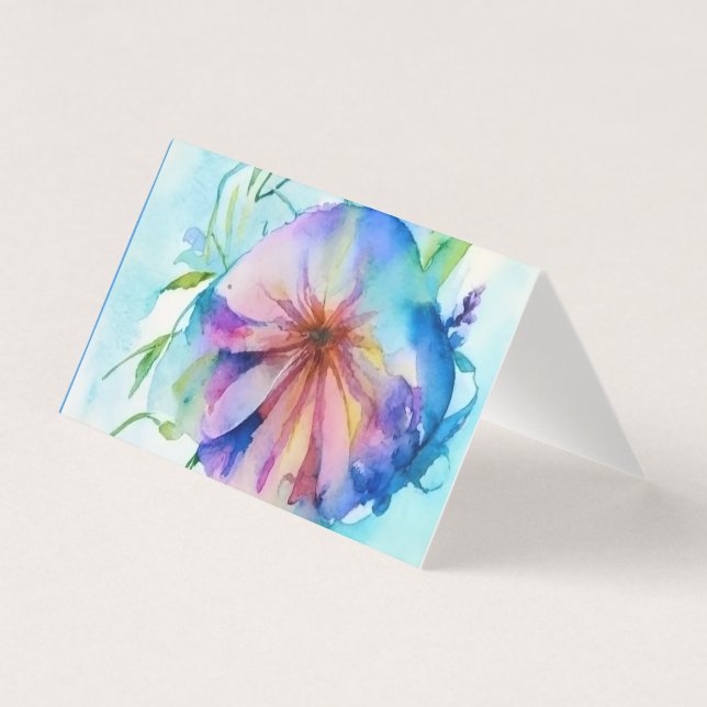 Rustic blumenwiese Blommigt Custom Name Gift Enclo Kort (Framsida)