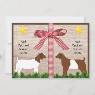 Rustic Boer Goat jul Hälsning Julkort