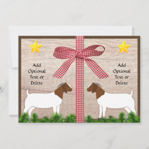 Rustic Boer Goat jul Hälsning Julkort