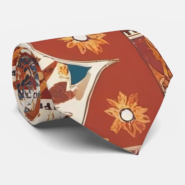 Rustic Bohemian Arrow & Blommigt Neck Tie Slips (Rullad)