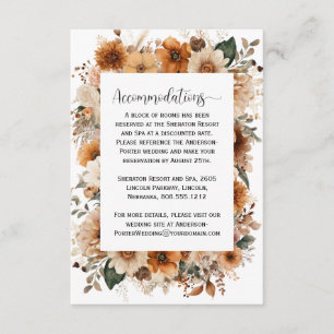 Rustic Bohemian Autumn Blommigt Bröllop   Tilläggskort