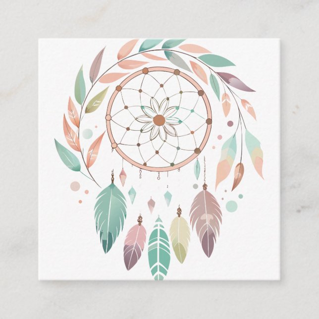 Rustic Bohemian Dream Catcher Tilläggskort (Framsida)