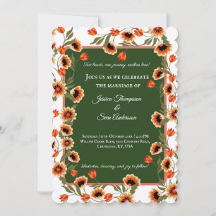 Rustic Bohemian Scandinavian Folk Inspired Bröllop Inbjudningar