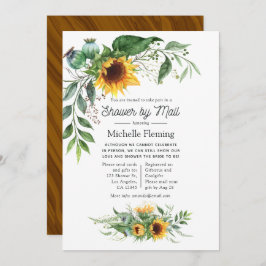 Rustic Bohemian Solros Shower by Mail Inbjudningar