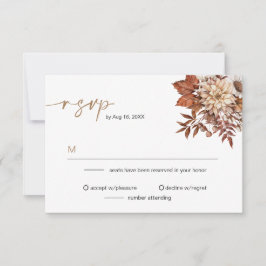 Rustic Bohemian Terracotta Fall Blommigt OSA Inbjudningar