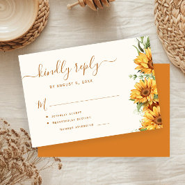 Rustic boho autumn fall floral garden wedding OSA kort