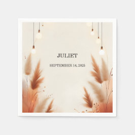 Rustic Boho Autumn Ombre Brown Möhippa Pappersservett