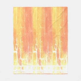 Rustic Boho Avslappnad Sommar Gult Peach Mönster Fleecefilt