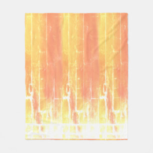 Rustic Boho Avslappnad Sommar Gult Peach Mönster Fleecefilt