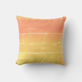 Rustic Boho Avslappnad Sommar Gult Peach Mönster Kudde