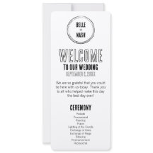 Rustic Boho Barn Bröllopsprogram med Photo