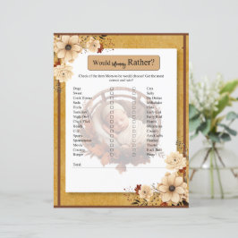 Rustic Boho Blommigt Baby Shower skulle hellre Mam