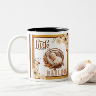 Rustic Boho Blommigt Baby Shower Två-Tonad Mugg