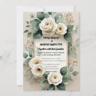 Rustic Boho Blommigt bröllopsinbjudan Inbjudningar