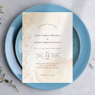 Rustic Boho Blommigt bröllopsinbjudan Inbjudningar