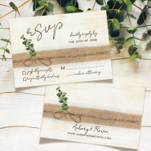 Rustic Boho Blommigt Eco Wood Eucalyptus Bröllop