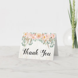 Rustic Boho Blommigt Eucalyptus - tackkort